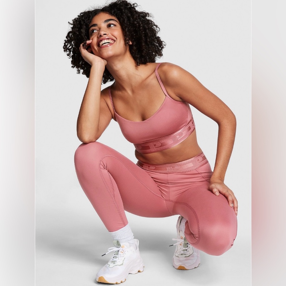 PINK Victoria’s Secret XL Ultimate High-Waist Leggings & Sports Bra Soft Begonia